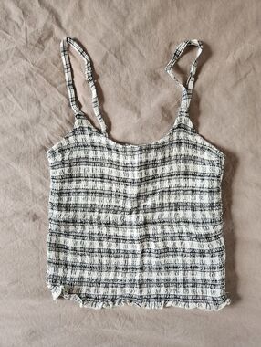 Hollister Smocked Gingham Tank Top - Size XS